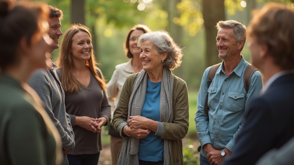 Gemeinschaftliches Zusammenkommen von Menschen unterschiedlicher Hintergründe in unterstützender Atmosphäre