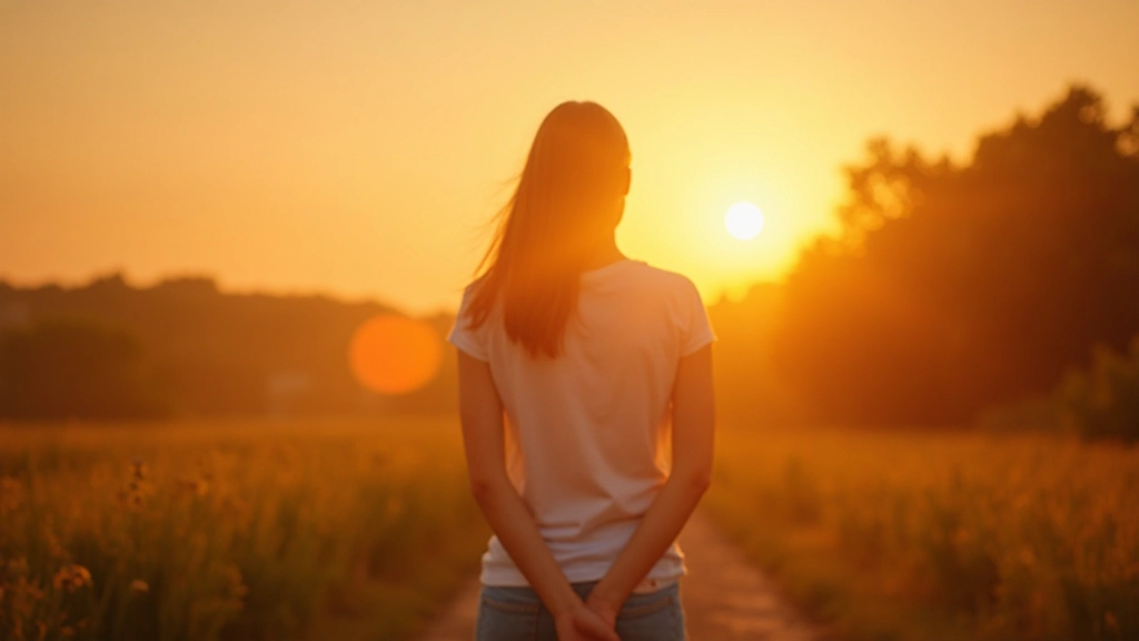 Sonnenaufgang über Landschaft, Himmel in warmen Farben, Hoffnung und neuer Anfang, inspirierendes Morgenlicht
